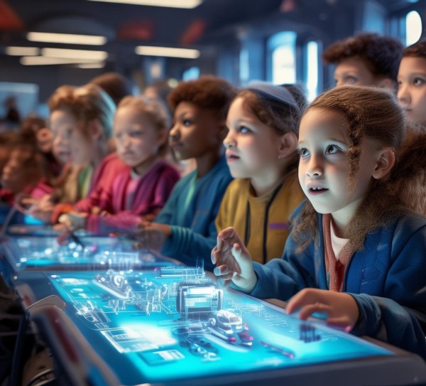 一年级学生，科技动态图的未来创新